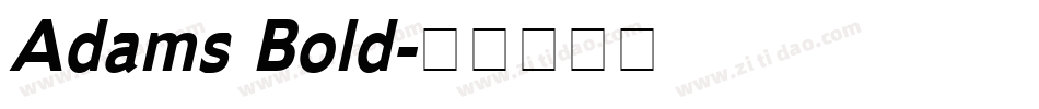 Adams Bold字体转换